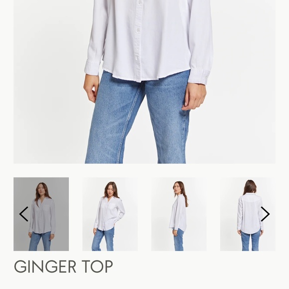 NWT Thread and Supply "GINGER" white XL button-down blouse - super SOFT fabric - Picture 12 of 12